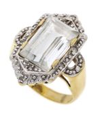 Aquamarin-Diamant-Ring GG/WG 585/