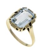 Aquamarin-Ring GG 585/000 mit ein