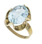 Aquamarin-Ring GG 585/000 mit ein
