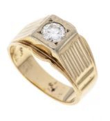 Solitär Brillant-Ring GG/WG 585/0