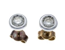 Solitär Brillant-Ohrstecker GG/WG