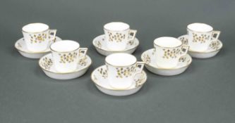 Sechs Kaffeetassen mit UT, Minton,