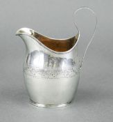 Gießer, German, 19th century, hallmarked silver, gold-plated interior, on an oval base ring, rounded