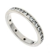 Eternity brilliant-cut diamond ring in white gold 585/000 with 34 brilliant-cut diamonds, total 0.68