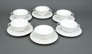 6 Suppentassen mit UT, KPM Berlin,