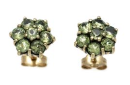 Peridot Blüten-Ohrstecker GG 585/00