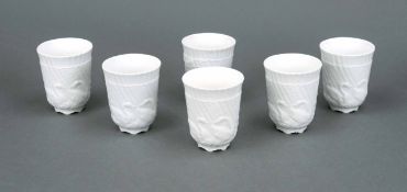 Sechs Becher, Meissen, Ende 20. Jh.