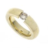 Solitär Spann-Ring GG 585/000 mit einem B