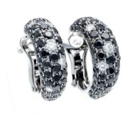 Chopard diamond clip-on earrings WG 750/000 with 10 brilliant-cut diamonds, total 0.50 ct, F-G color