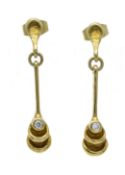 Brillant-Ohrstecker GG 585/000 in natural