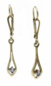 Diamant-Ohrringe GG/WG 585/000 mit 2 Acht