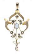 Filigraner Jugendstil-Anhänger GG 375/000