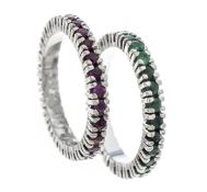 2 Eternity-Ringe WG 585/000 rundherum ein