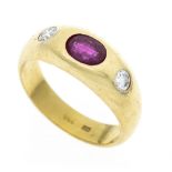 Rubin-Diamant-Bandring GG 750/000 mit ein