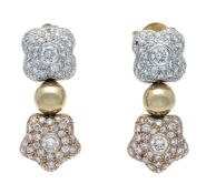 Pavé Brillant-Ohrstecker GG/WG/RG 585/000