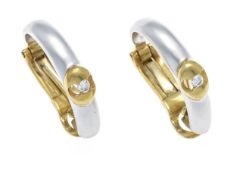 Brillant-Clipohrstecker/ -Ohrclips WG/GG