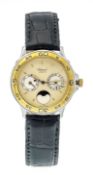 Chopard, unisex quartz watch, steel/gold, Ref. 36/8150 circa 1990, polished monoblock steel case,