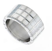 Chopard “Ice Cube” ring WG 750/000, stamped “3043517 / 82/3803 Chopard,” W. 11.5 mm, RG 55, 15.6