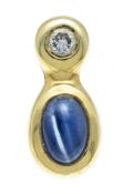 Saphir-Brillant-Anhänger GG 585/000 mit e