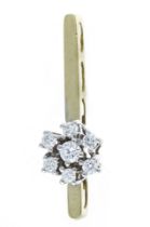 Brilliant-cut pendant GG/WG 585/000, unstamped, tested, with 7 brilliant-cut diamonds, total 0.34 ct