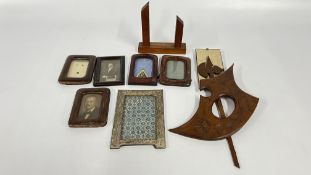 BOX ASSORTED PHOTOGRAPH FRAMES TO INCLUDE NOUVEAU STYLE.