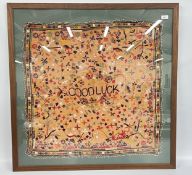 FRAMED HAND EMBROIDERED SHAWL 