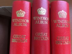 STAMPS: GB WITH COLLECTION IN THREE SG WINDSOR ALBUMS, 1971-1999 MINT WITH COMMEMS, MACHINS,