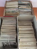 POSTCARDS: MIXED OLD TO MODERN IN THREE BOXES.