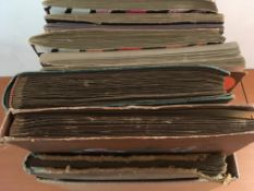 POSTCARDS: A COLLECTION IN THREE OLD ALBUMS AND SIX MORE MODERN FOLDERS.