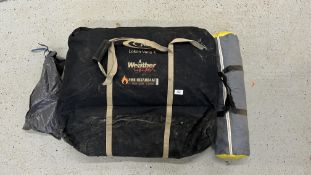 GELERT LOKON VARIO 4 TENT ALONG WITH A FURTHER TENT, BOTH AS CLEARED - NOT GUARANTEED COMPLETE.