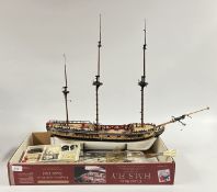 VICTORY MODELS 1:64 SCALE HMS FLY 1776 SWAN CLASS SLOOP WOODEN MODEL SHIP KIT,