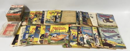 A COLLECTION OF VINTAGE PRACTICAL MECHANICS MAGAZINES TO INCLUDE 1930'S, 40'S, 50'S & 60'S EXAMPLES.