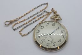 A GENT'S 9CT GOLD DRESS POCKET WATCH, PROBABLY BIRMINGHAM 1886,