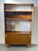 MID CENTURY SCHREIBER TEAK ROOM DIVIDER, W 107, H 178, D 36CM.