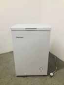 A FRIDGMASTER COMPACT CHEST FREEZER, W 55 X D 46 X H 85CM - SOLD AS SEEN.
