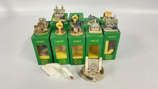 A COLLECTION OF TETLEY TEAFOLK COLLECTORS HOUSES TO INCLUDE 11 BOXED EXAMPLES + A FURTHER TWO