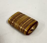 A C19TH STRAW WORK VESTA.