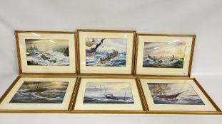A GROUP OF FRAMED AND MOUNTED 