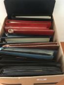 STAMPS: BOX WITH VARIOUS IN ELEVEN VOLUMES, CANADA FIRST DAY COVERS, AUSTRALIA, GENERAL COLLECTIONS,