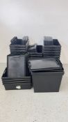 APPROX 16 X 92L PLASTIC STORAGE BOXES PLUS 5 X 36L PLASTIC STORAGE BOXES.