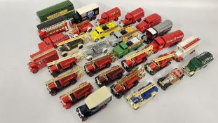 A SMALL TRAY OF OVER 20 MODELS IN V.G.C. (MAINLY FIRE ENGINES).