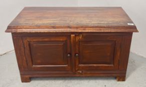 HARDWOOD TWO DOOR CUPBOARD.