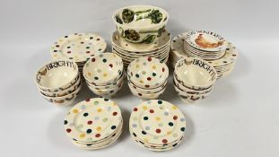 EMMA BRIDGEWATER POLKA DOT DINNER SERVICE, APPROX 50 PIECES.