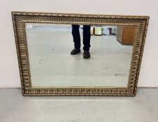 GILT FRAMED BEVEL EDGED MIRROR 103 X 72CM.