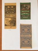 EPHEMERA: A SMALL COLLECTION OF EARLY MATCHBOX LABELS LIGHTLY HINGED ONTO PAGES,
