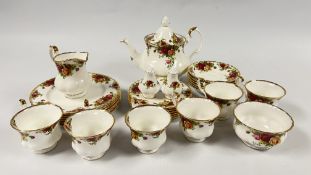 ROYAL ALBERT OLD COUNTRY ROSES TEA SET (APPROX 27 PIECES).