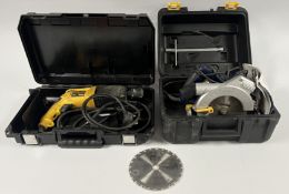 DEWALT D25002K 230V ROTARY HAMMER DRILL PLUS A MACALLISTER MCS1200L 1200 WATT CIRCULAR SAW WITH