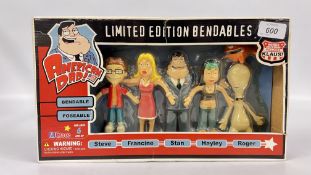 LIMITED EDITION 'AMERICAN DAD!' BENDABLES BOX SET.