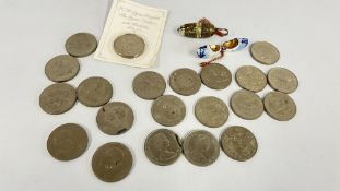 A QUANTITY OF COINAGE TO INCLUDE COMMEMORATIVE EXAMPLES,