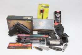 G6H 6MM BB PISTOL BOXED + HOLSTER, DENIX PISTOL SHOULDER HOLSTER,